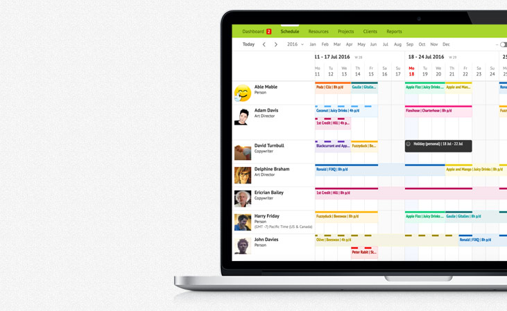 Resource scheduling app