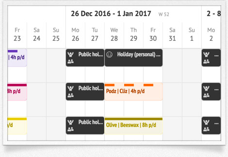 Time off planner